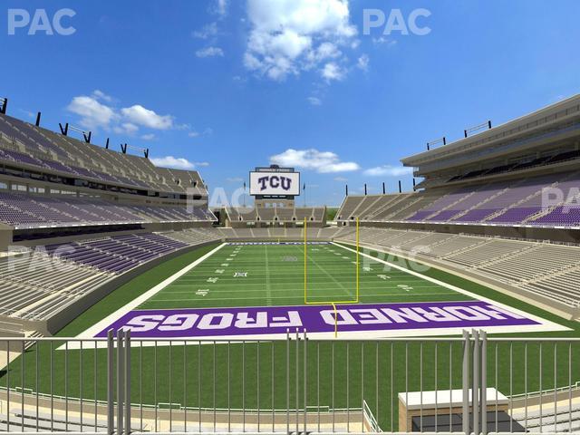 Seating view for Amon G. Carter Stadium Section South End Zone Club 3