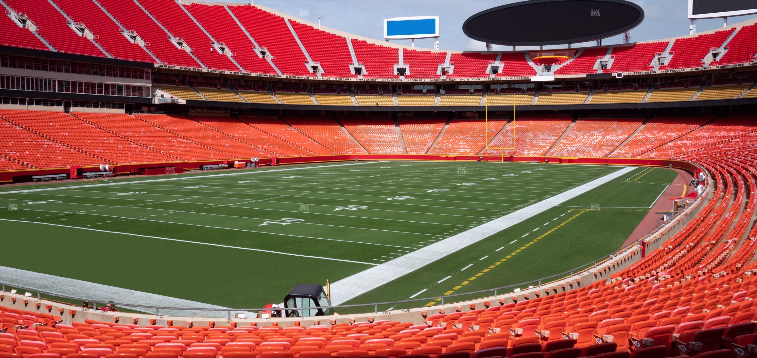 Seating view for GEHA Field at Arrowhead Stadium Section 107