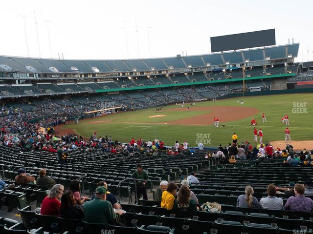 Seating view for Oakland Coliseum Section Rear 108