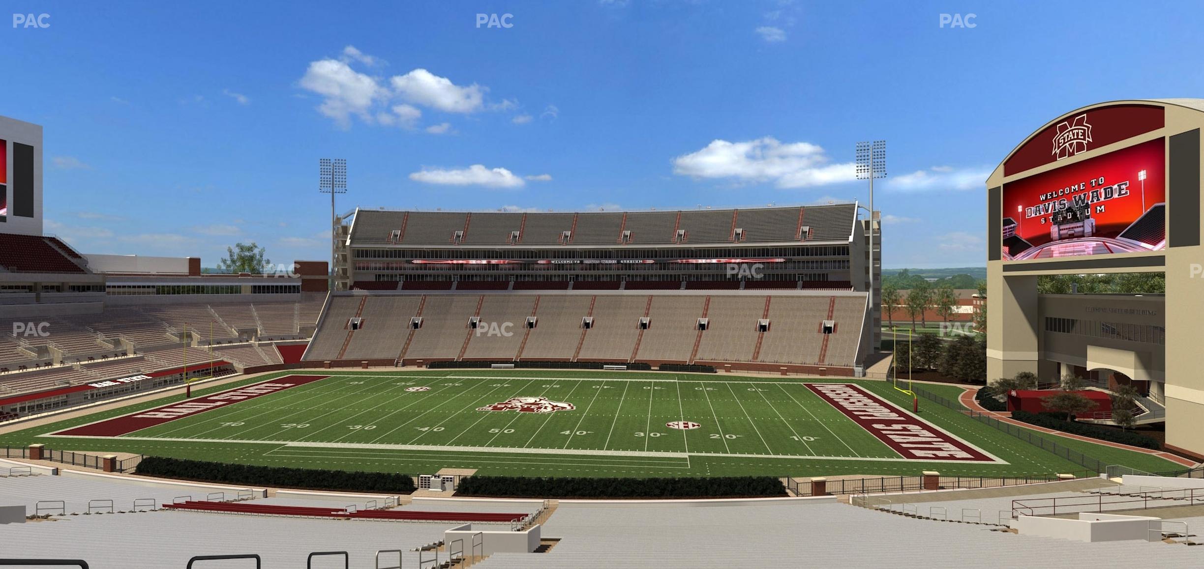 Seating view for Davis Wade Stadium Section 105