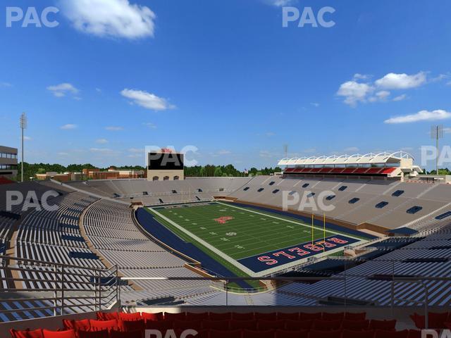 Seating view for Vaught Hemingway Stadium Section South Zone Club 117