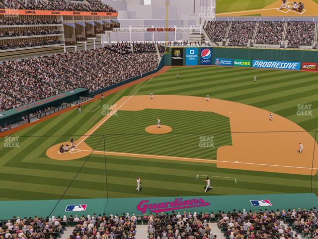 Seating view for Progressive Field Section The Kaulig Club 2