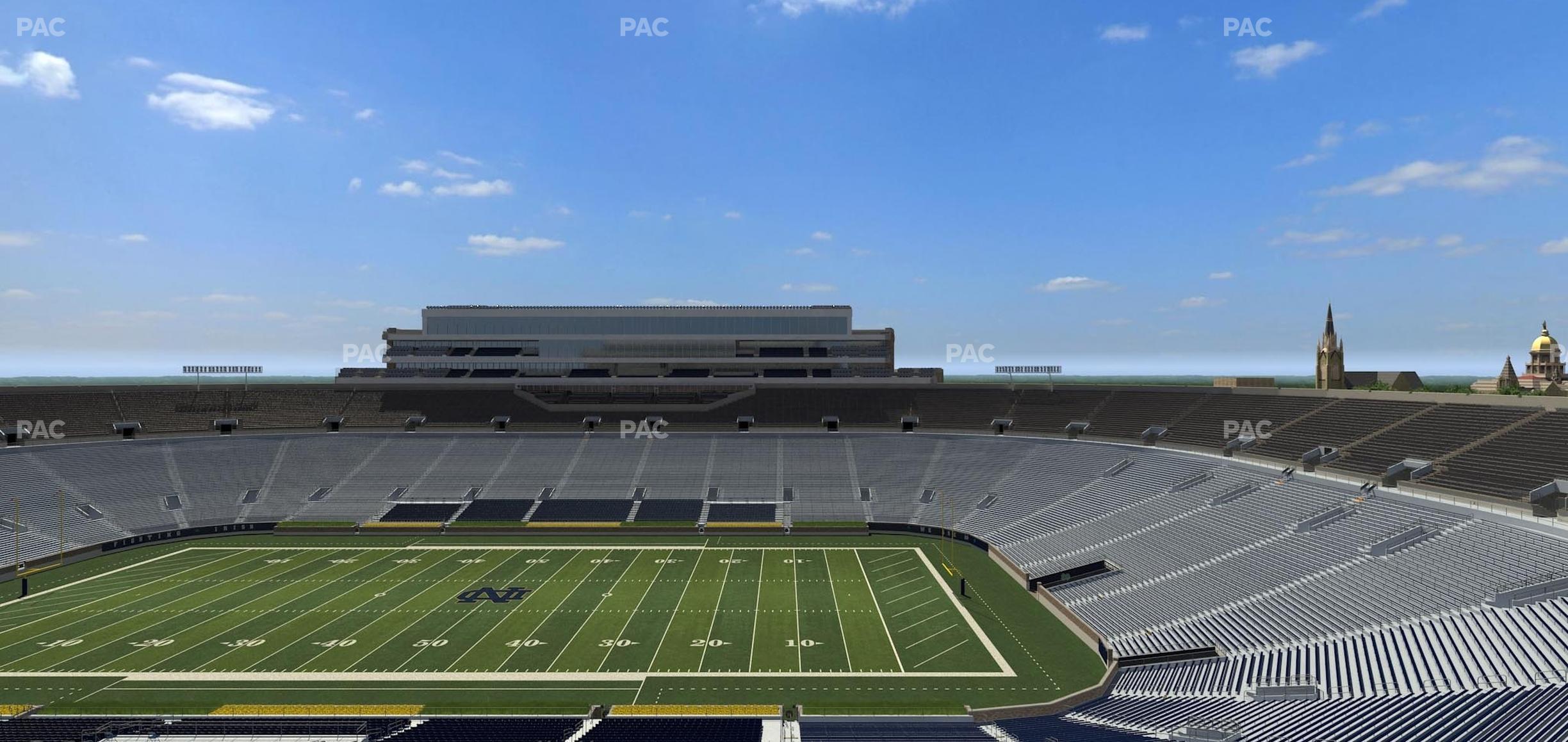 Seating view for Notre Dame Stadium Section Corbett Club 706