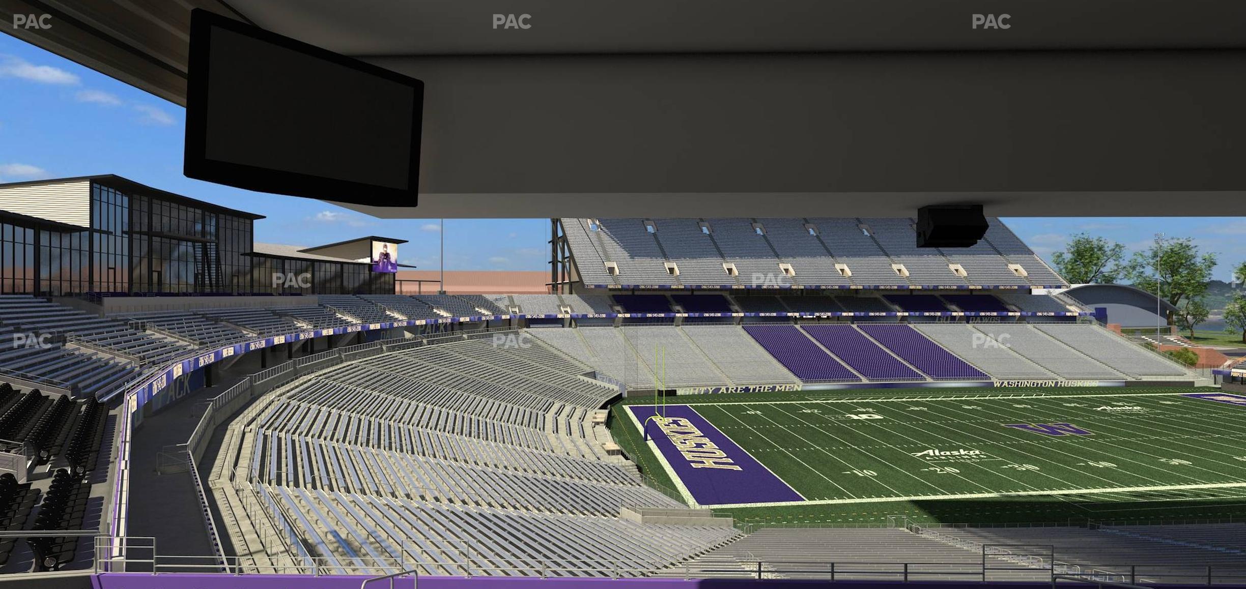 Seating view for Husky Stadium Section Club Husky 211