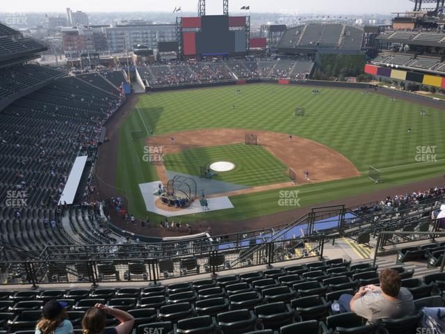 Seating view for Coors Field Section Upper 327