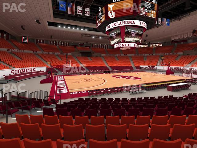 Seating view for Lloyd Noble Center Section 124