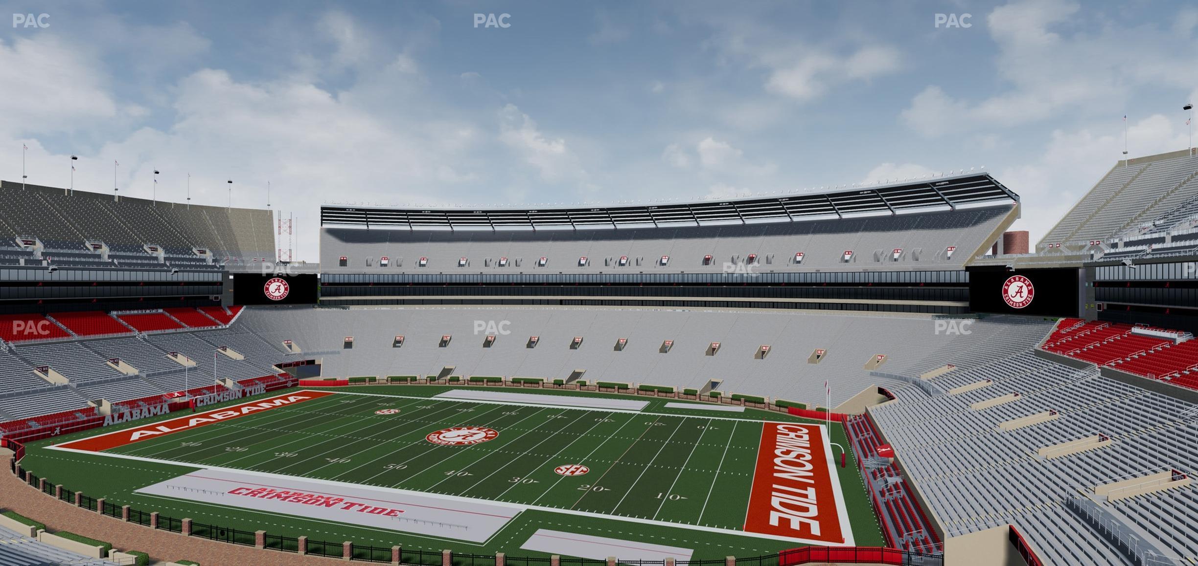 Seating view for Bryant Denny Stadium Section Champions Club 4