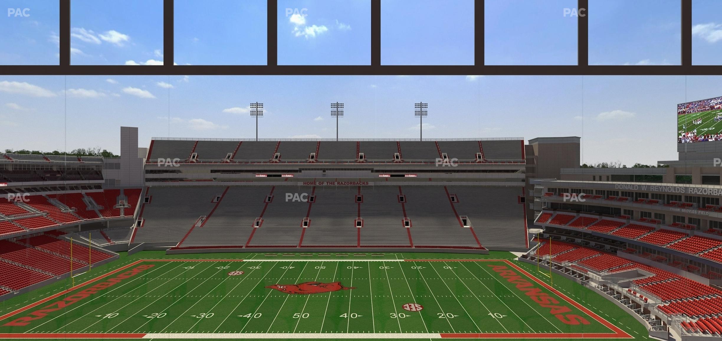 Seating view for Razorback Stadium Section 336