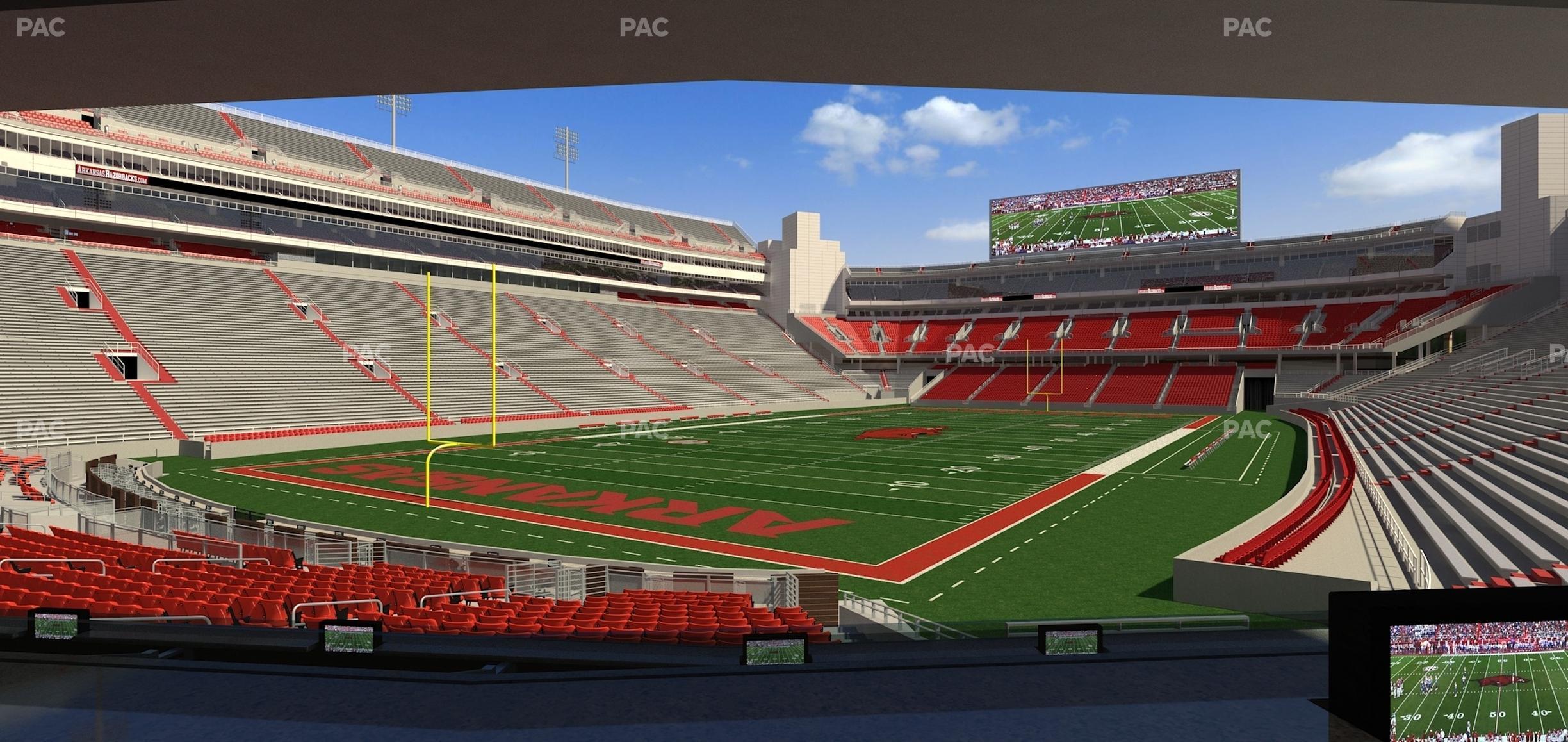 Seating view for Razorback Stadium Section Loge 33