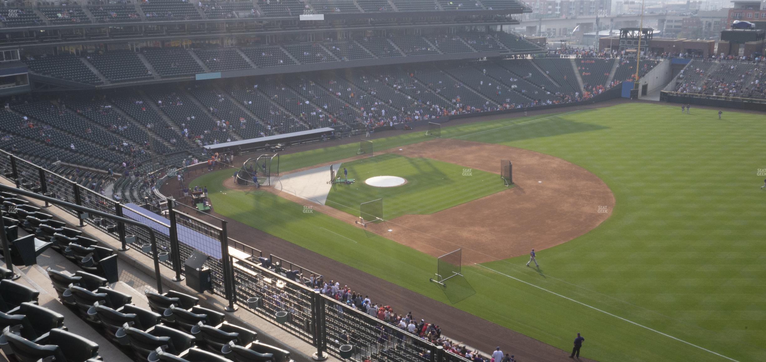 Seating view for Coors Field Section Lower 318