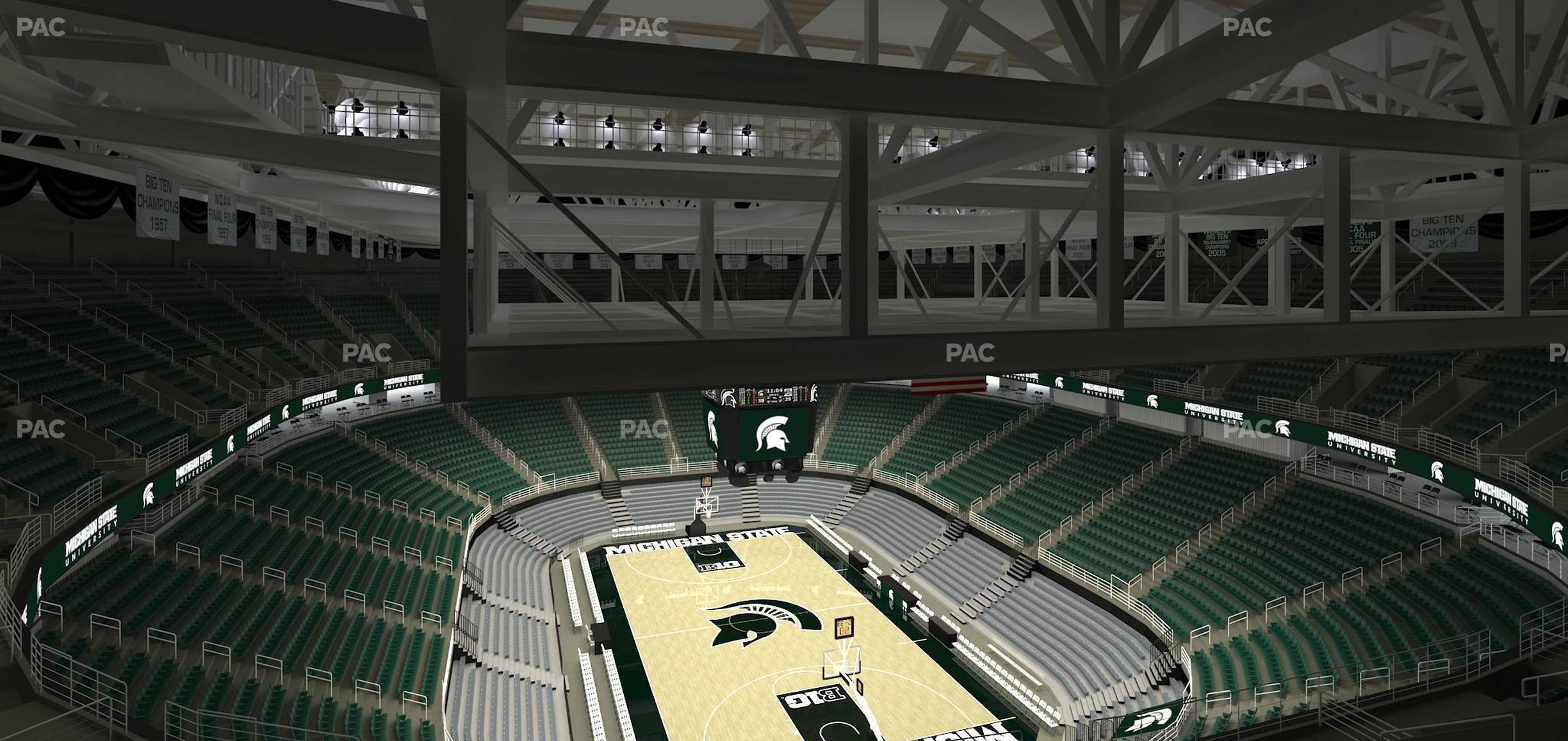 Seating view for Jack Breslin Student Events Center Section Bleachers 220