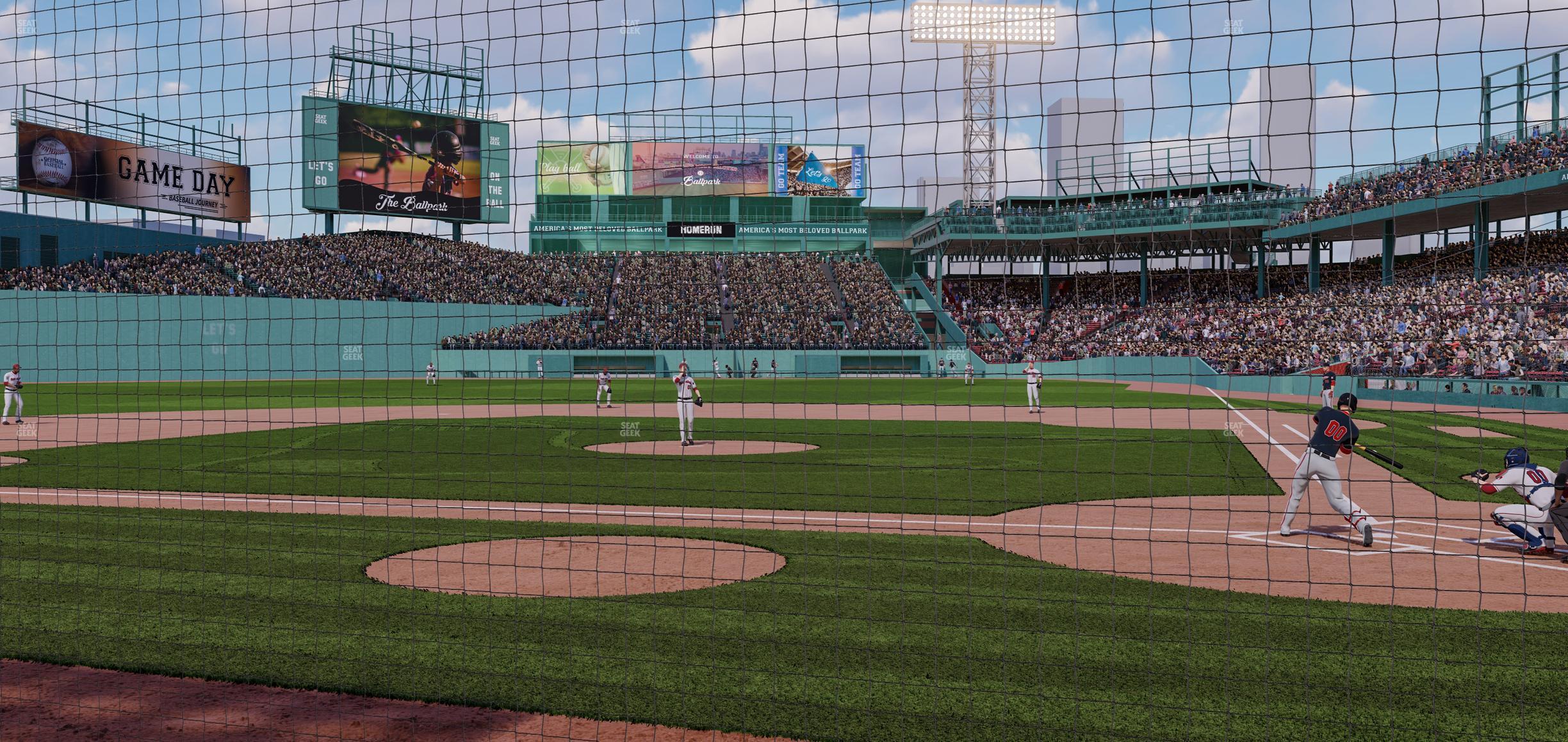 Seating view for Fenway Park Section Dugout Box 53