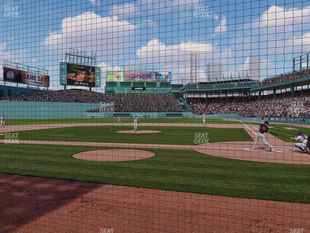 Seating view for Fenway Park Section Dugout Box 53