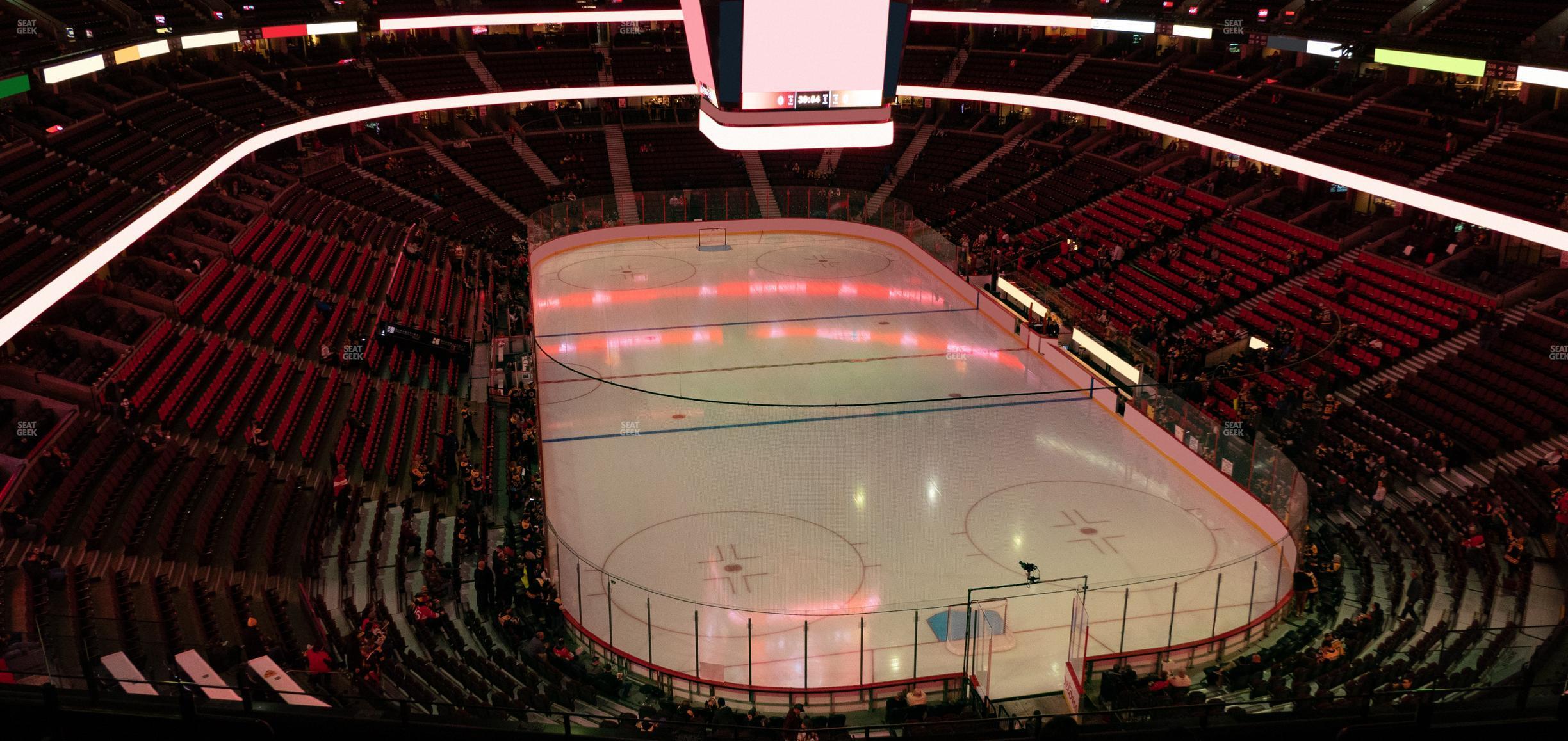 Seating view for Canadian Tire Centre Section Coca Cola Zone 316