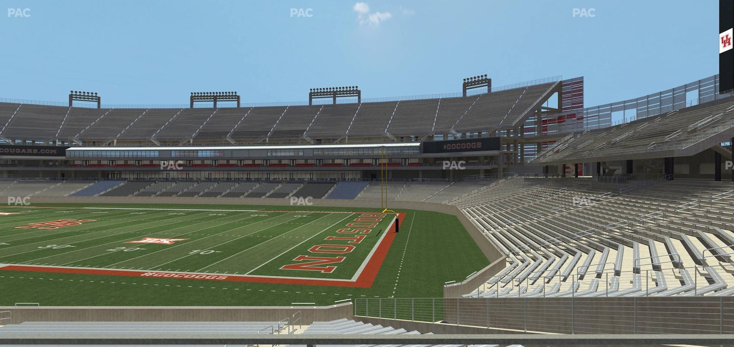 Seating view for TDECU Stadium Section Party Patio 124