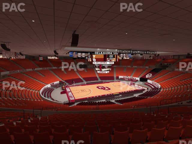 Seating view for Lloyd Noble Center Section 209