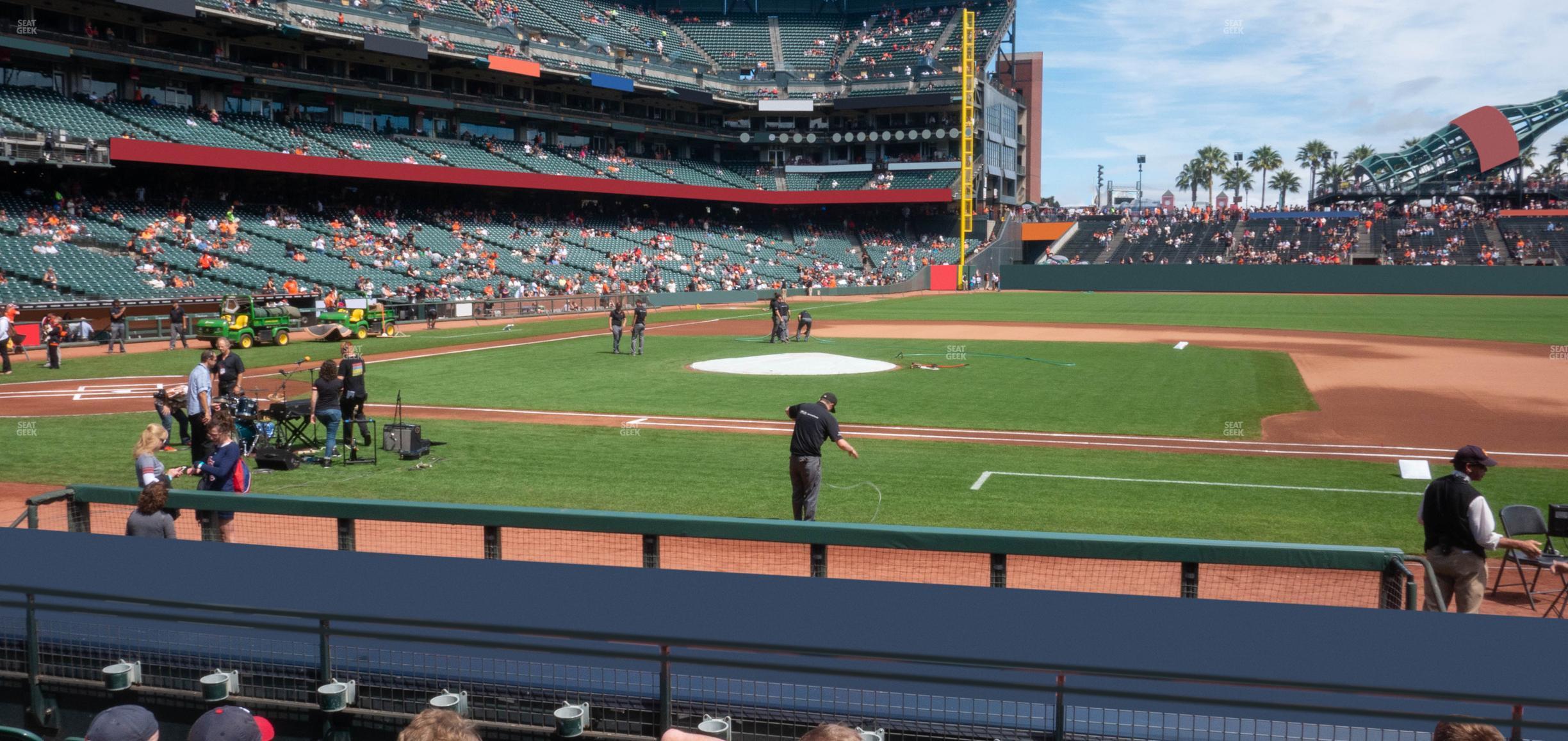 Seating view for Oracle Park Section Premium Field Club 108