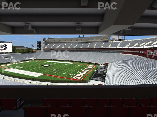 Seating view for Sanford Stadium Section South Club 226