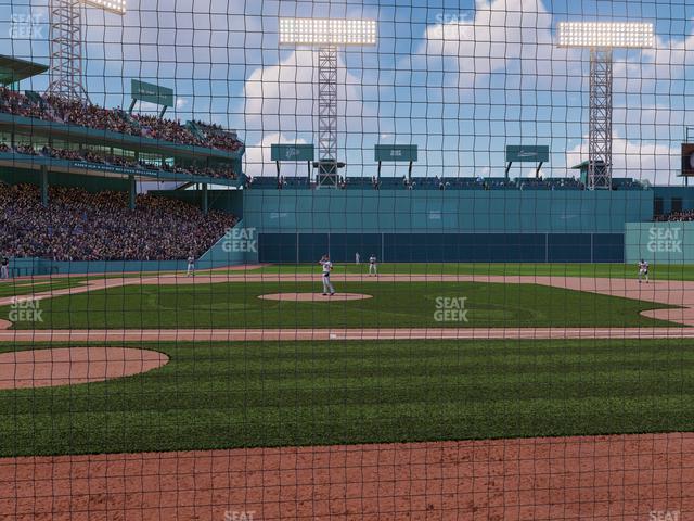 Seating view for Fenway Park Section Dugout Box 32