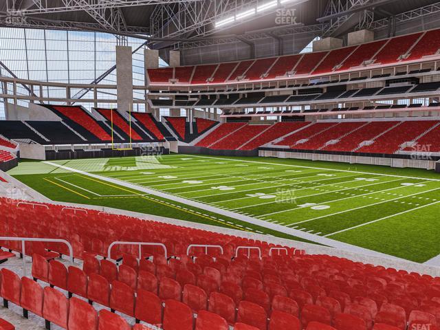 Seating view for Mercedes-Benz Stadium Section 123