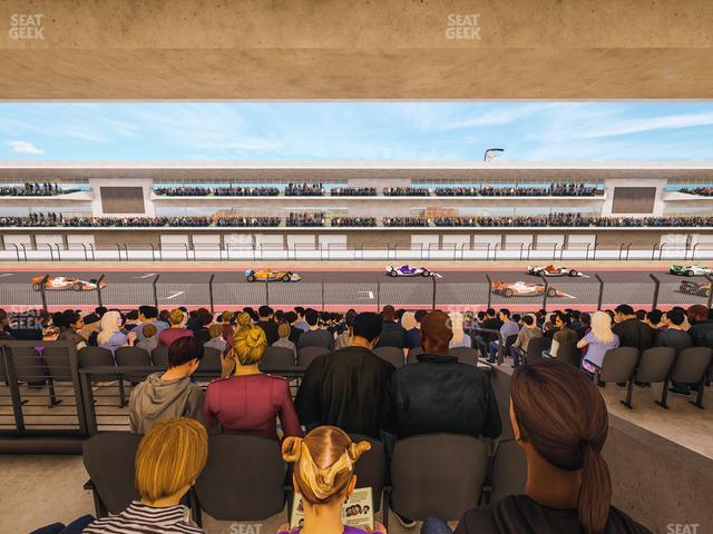 Seating view for Circuit of The Americas Section Main Grandstand Mezzanine 12 B