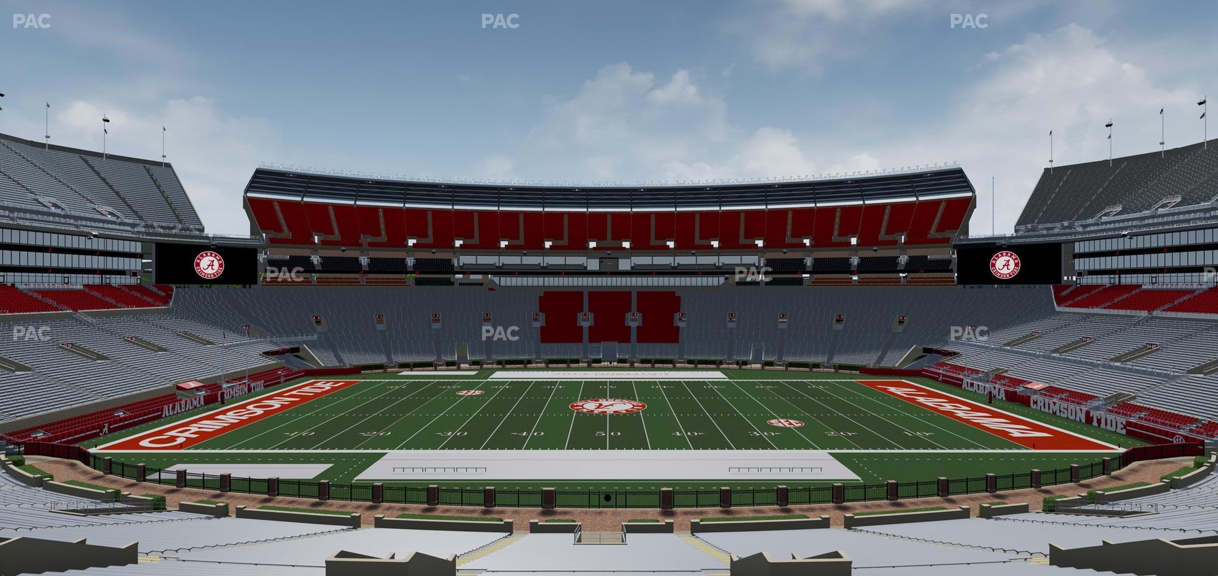 Seating view for Bryant Denny Stadium Section Gg