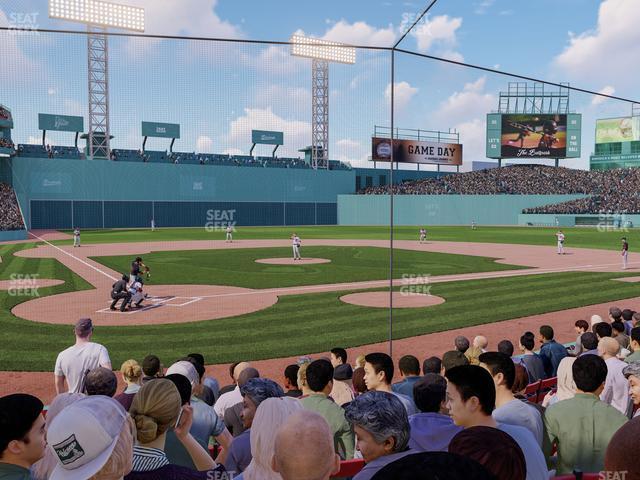 Seating view for Fenway Park Section Field Box 40