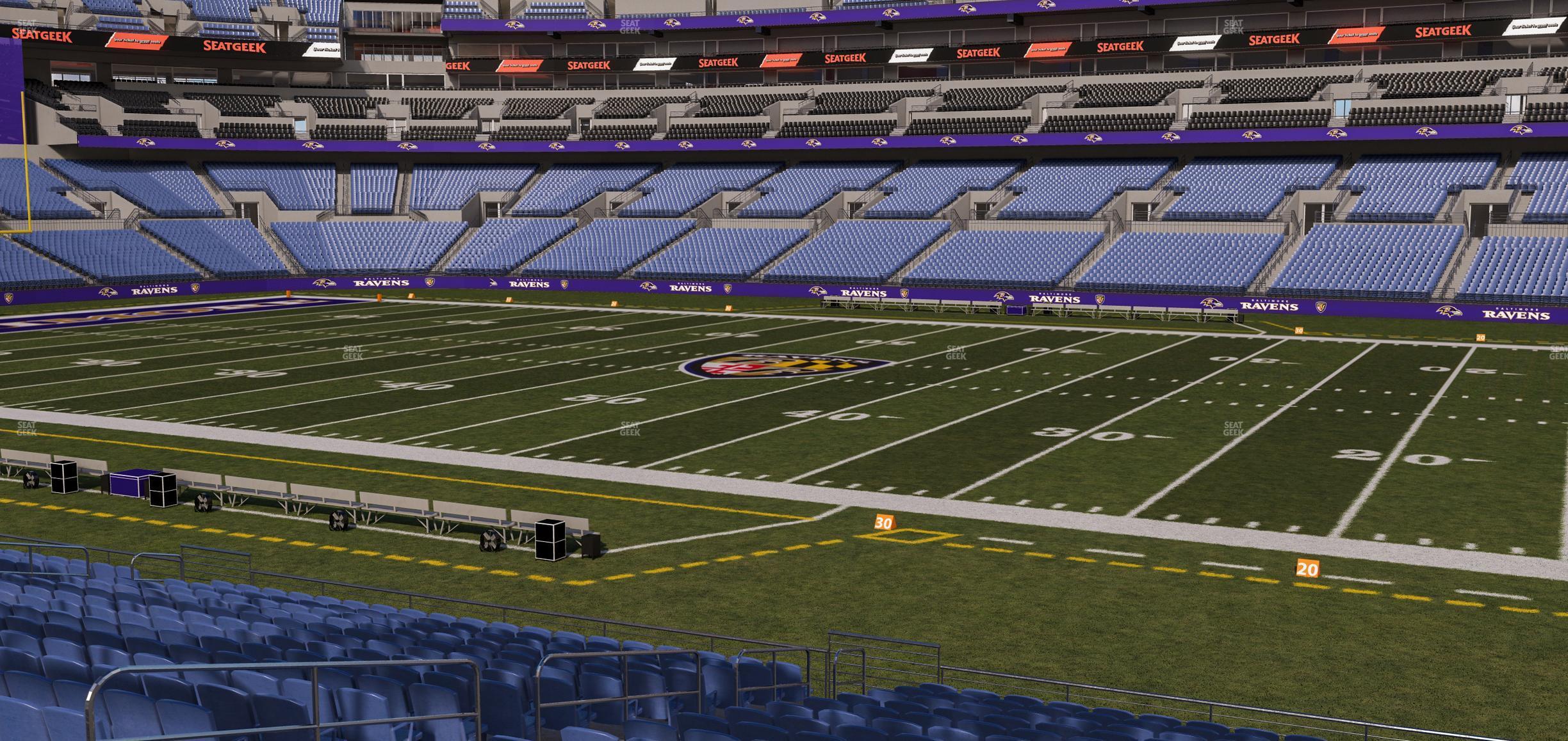 Seating view for M&T Bank Stadium Section 124