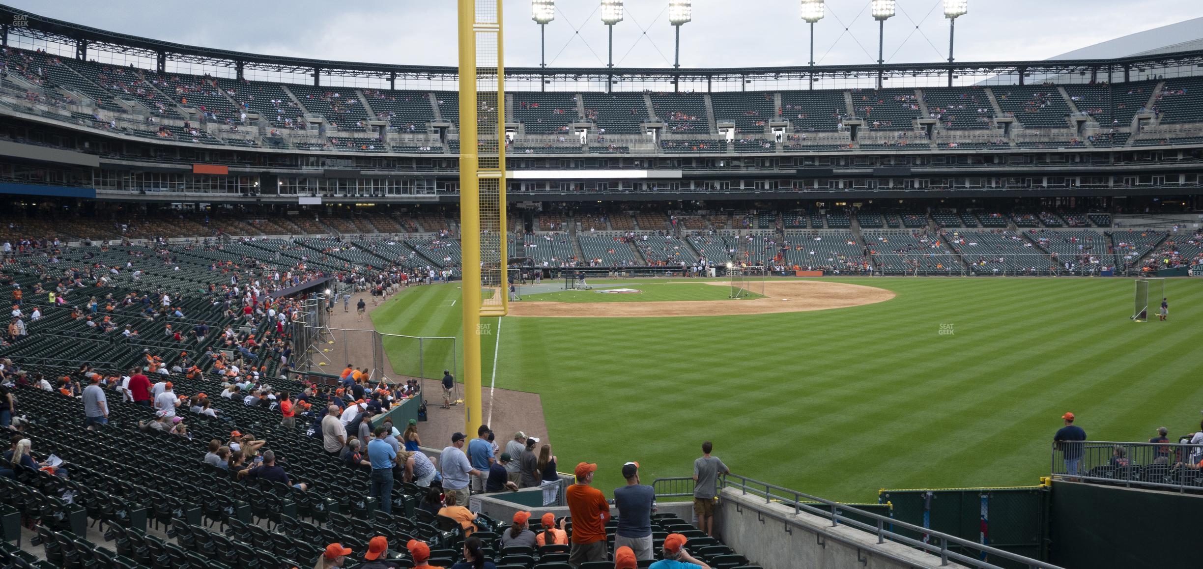 Seating view for Comerica Park Section 107