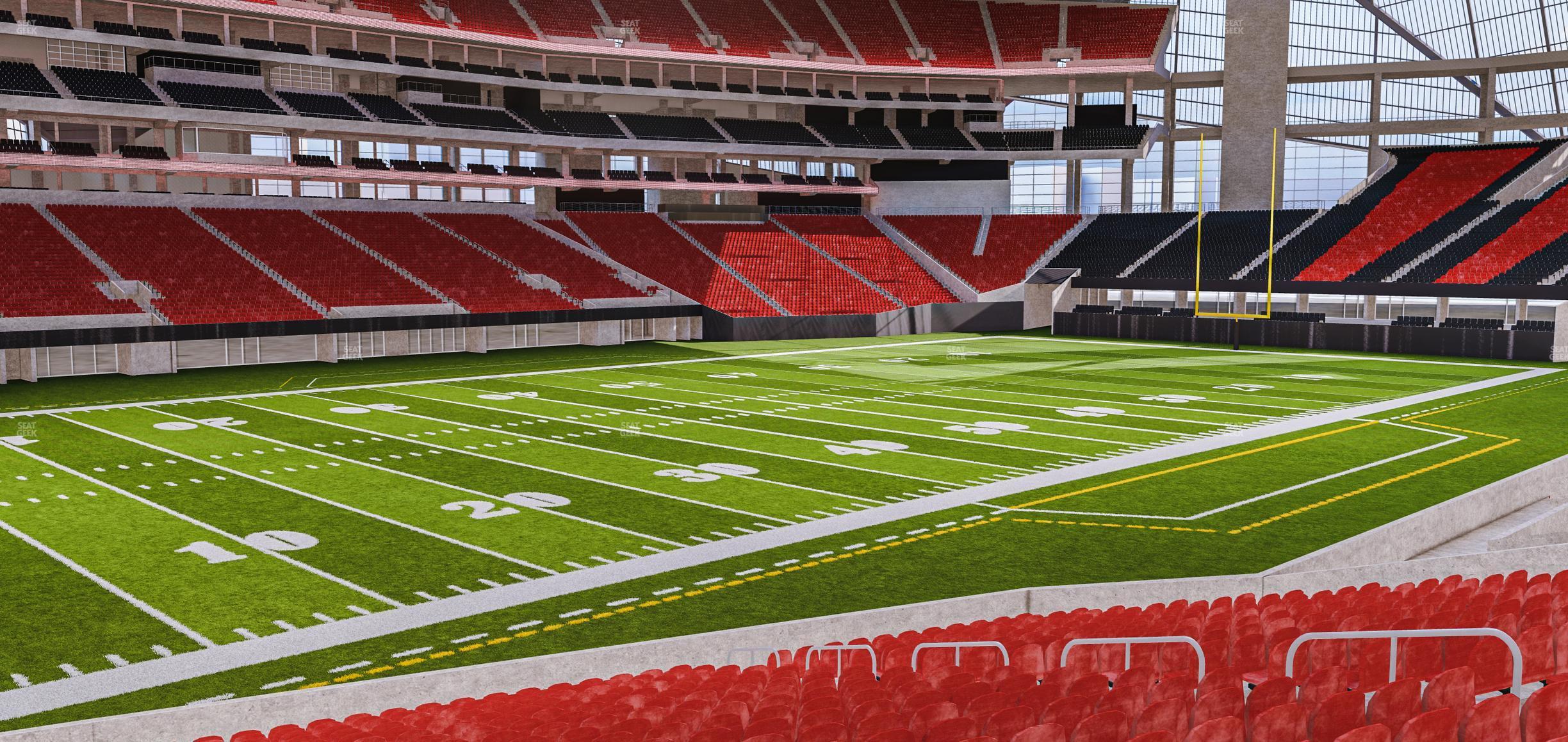 Seating view for Mercedes-Benz Stadium Section 114