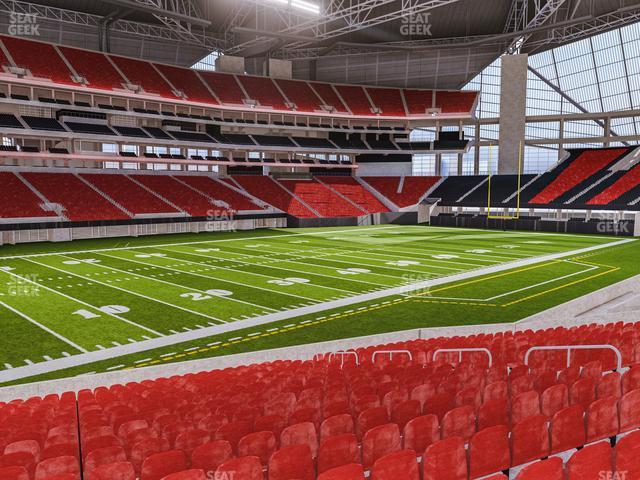 Seating view for Mercedes-Benz Stadium Section 114