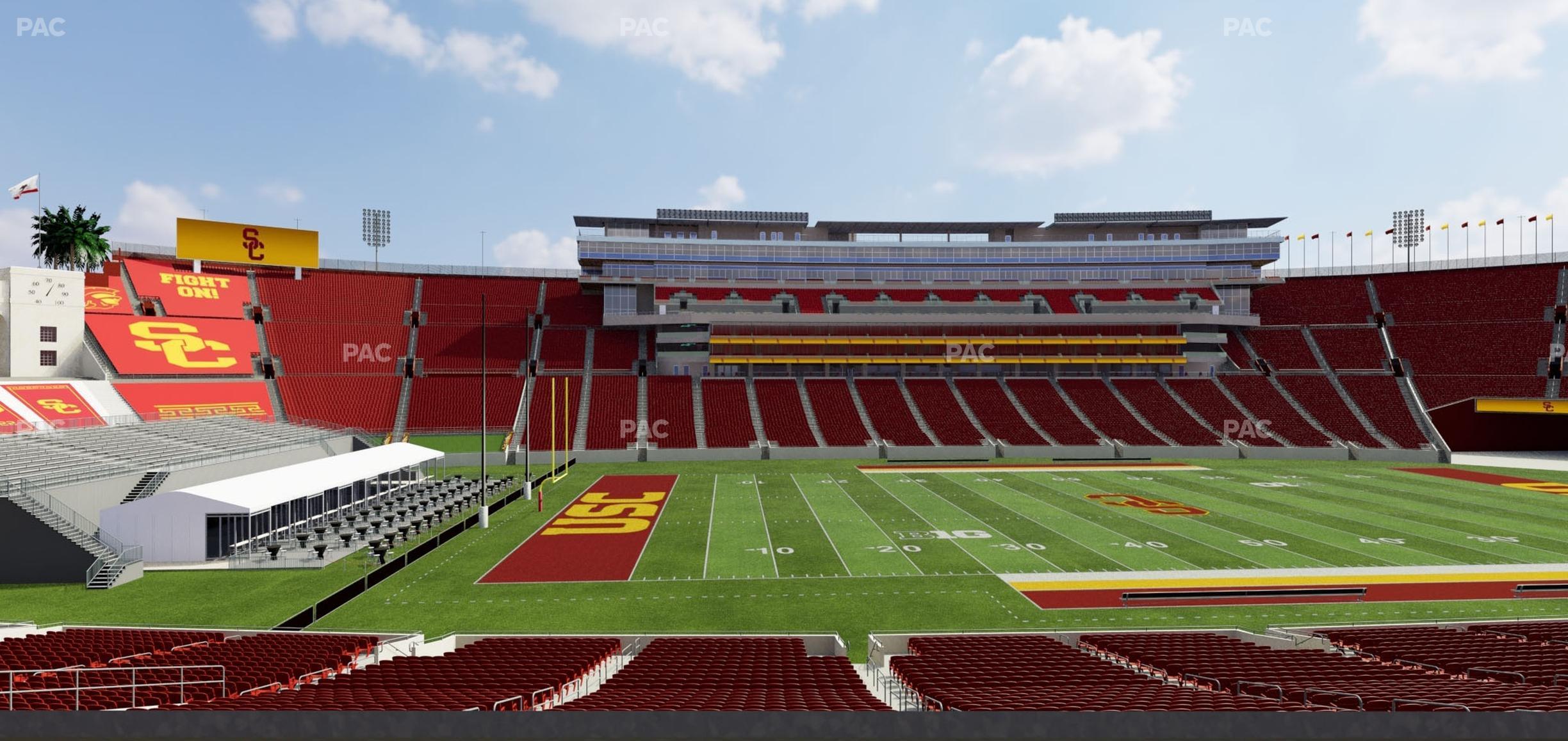 Seating view for Los Angeles Memorial Coliseum Section 124 A