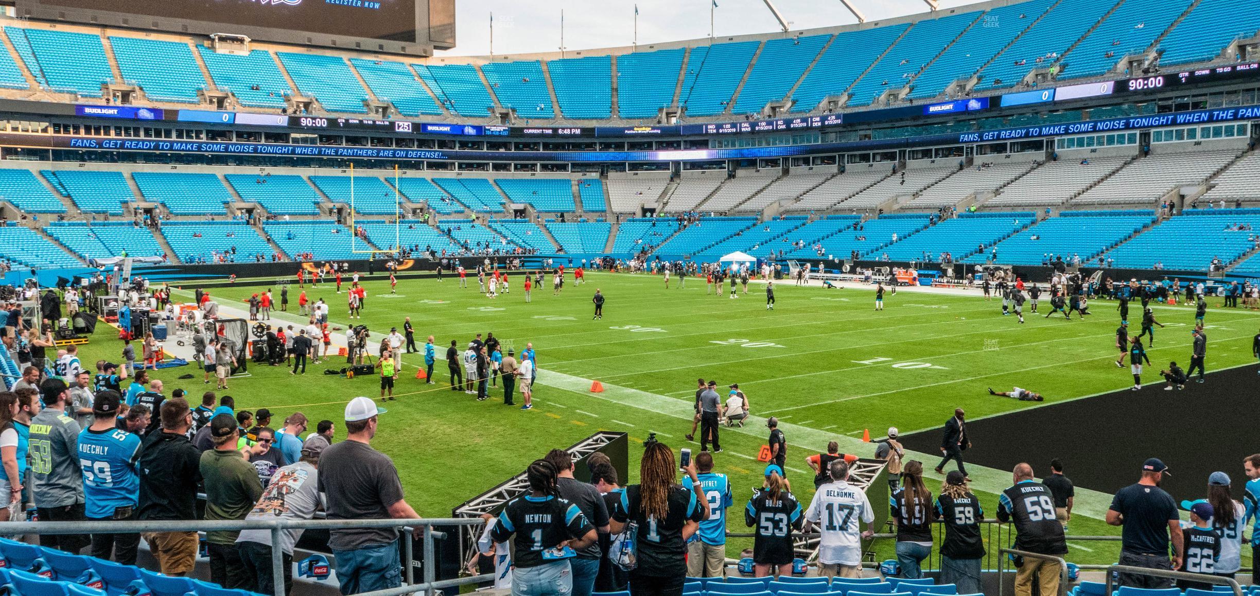 Seating view for Bank of America Stadium Section 106