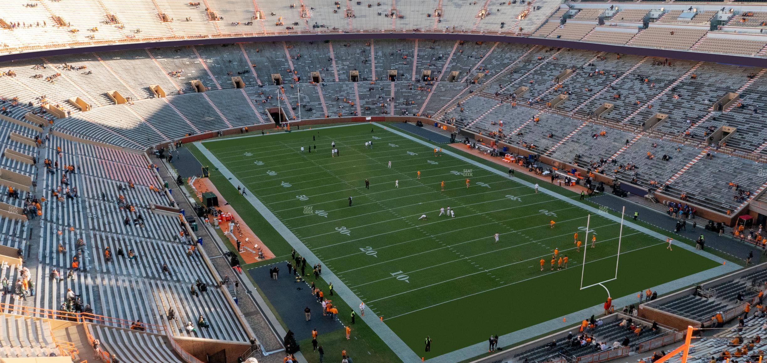 Seating view for Neyland Stadium Section Zz 12