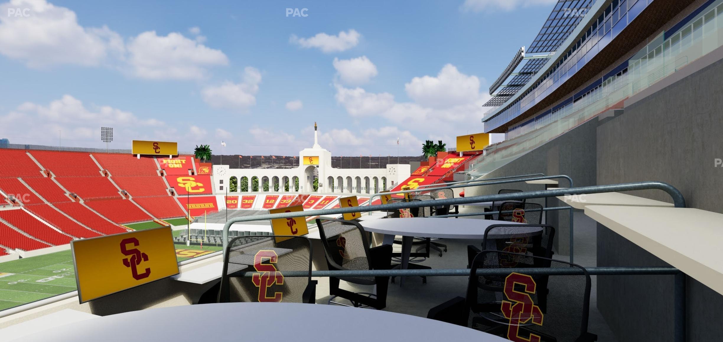 Seating view for Los Angeles Memorial Coliseum Section Loge 421