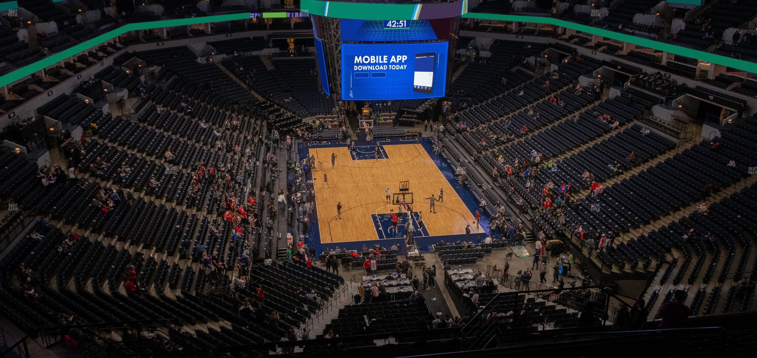 Seating view for Target Center Section 222