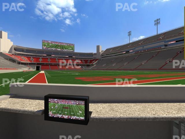 Seating view for Razorback Stadium Section Loge 20