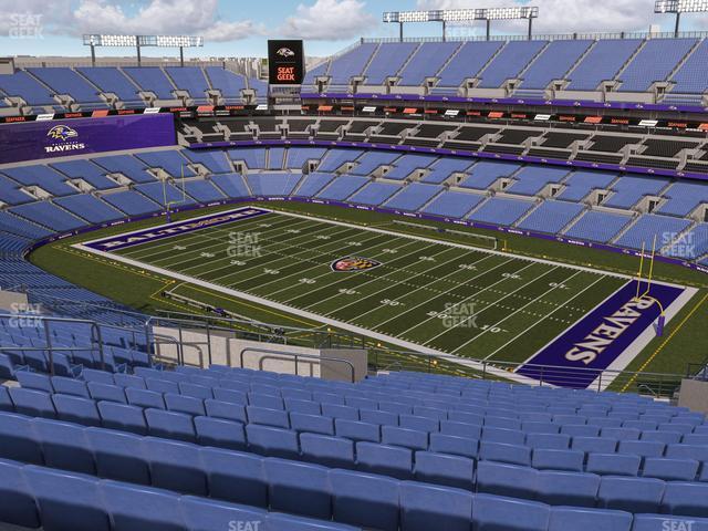 Seating view for M&T Bank Stadium Section 521