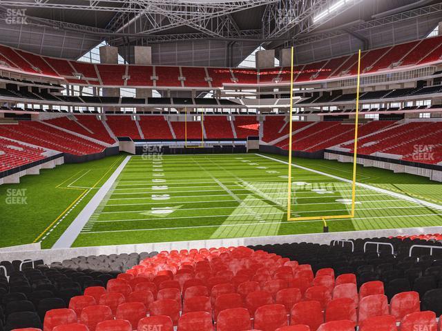 Seating view for Mercedes-Benz Stadium Section 102