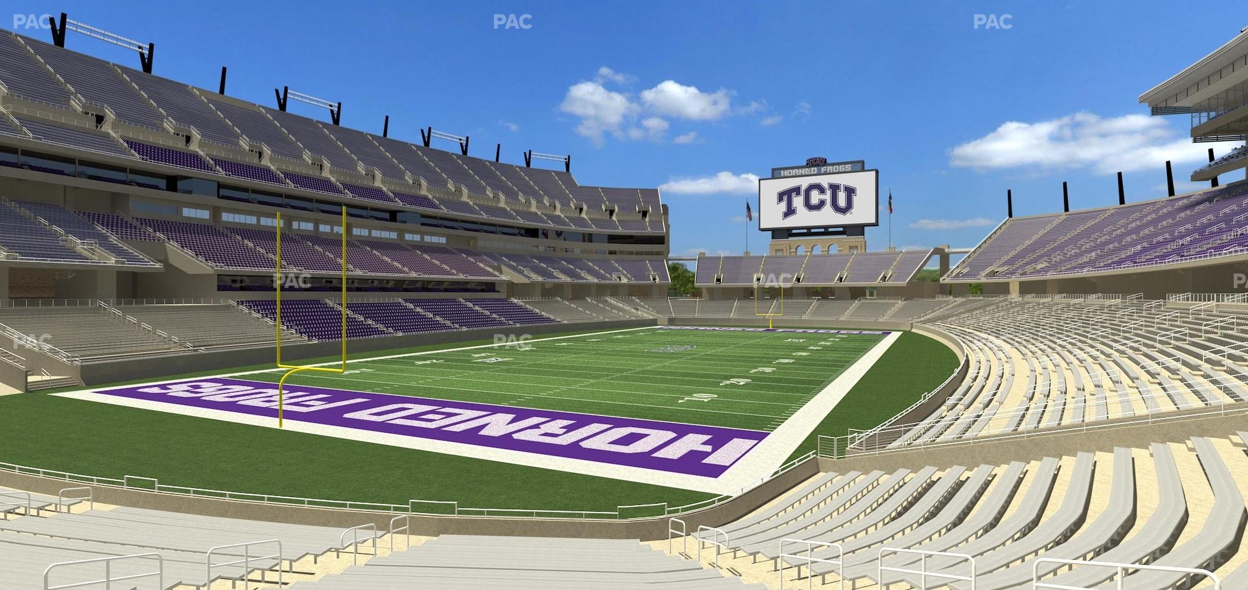 Seating view for Amon G. Carter Stadium Section 130