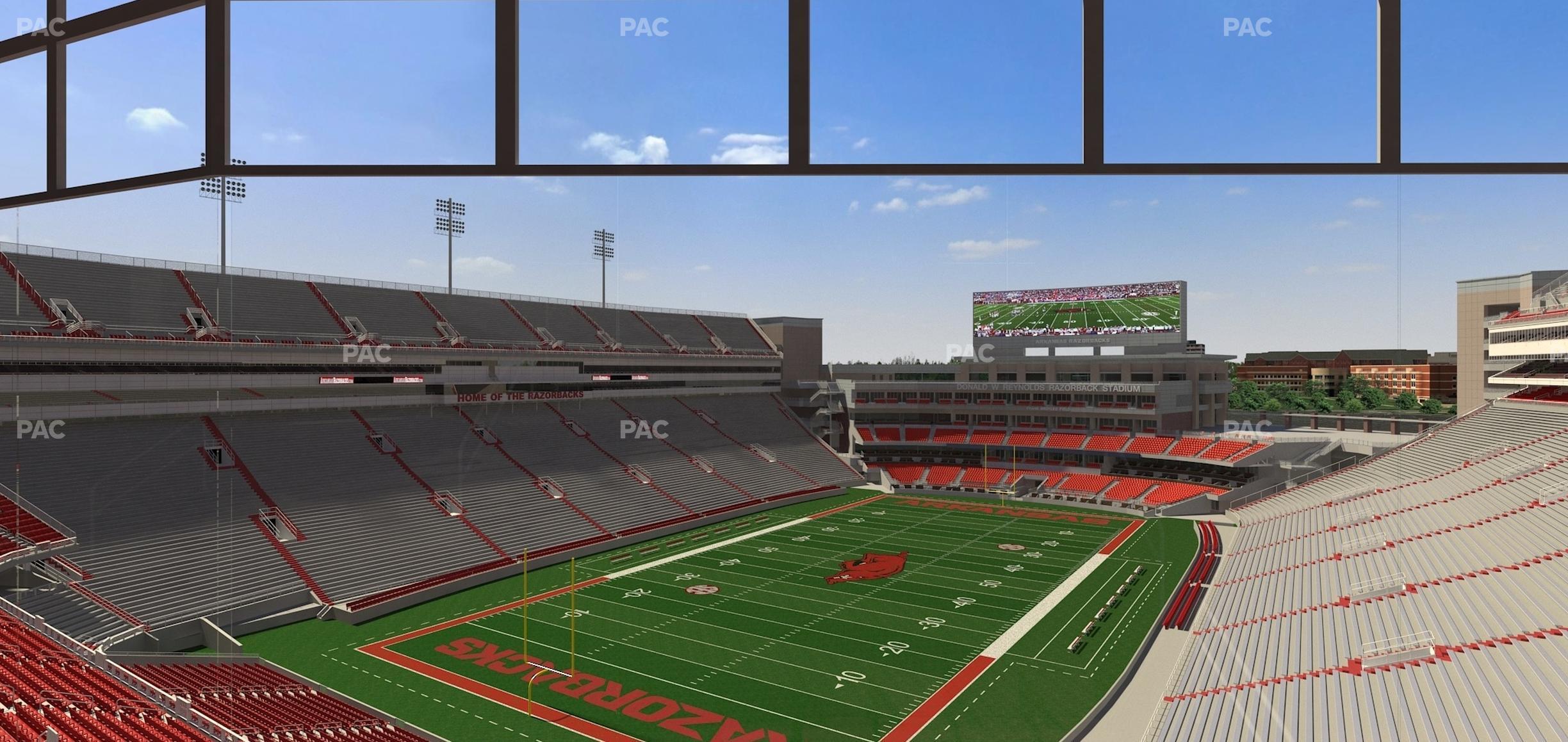 Seating view for Razorback Stadium Section 477