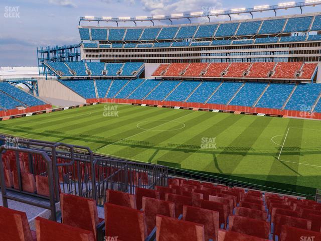 Seating view for Gillette Stadium Section Club 28