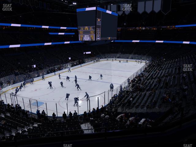 Seating view for Amalie Arena Section Club 2