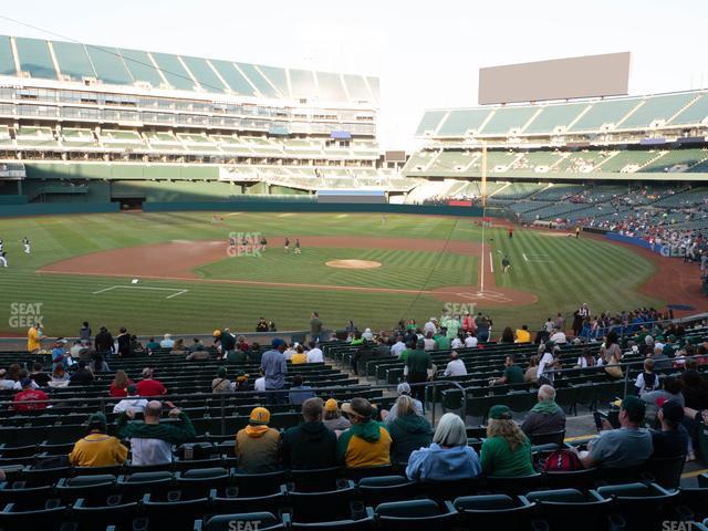 Seating view for Oakland Coliseum Section Rear 120