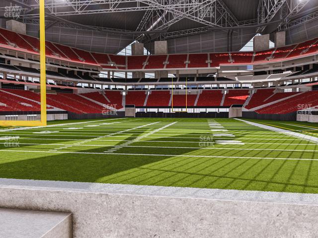 Seating view for Mercedes-Benz Stadium Section East Field Suite 3