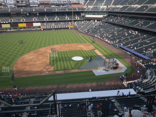 Seating view for Coors Field Section Lower 338