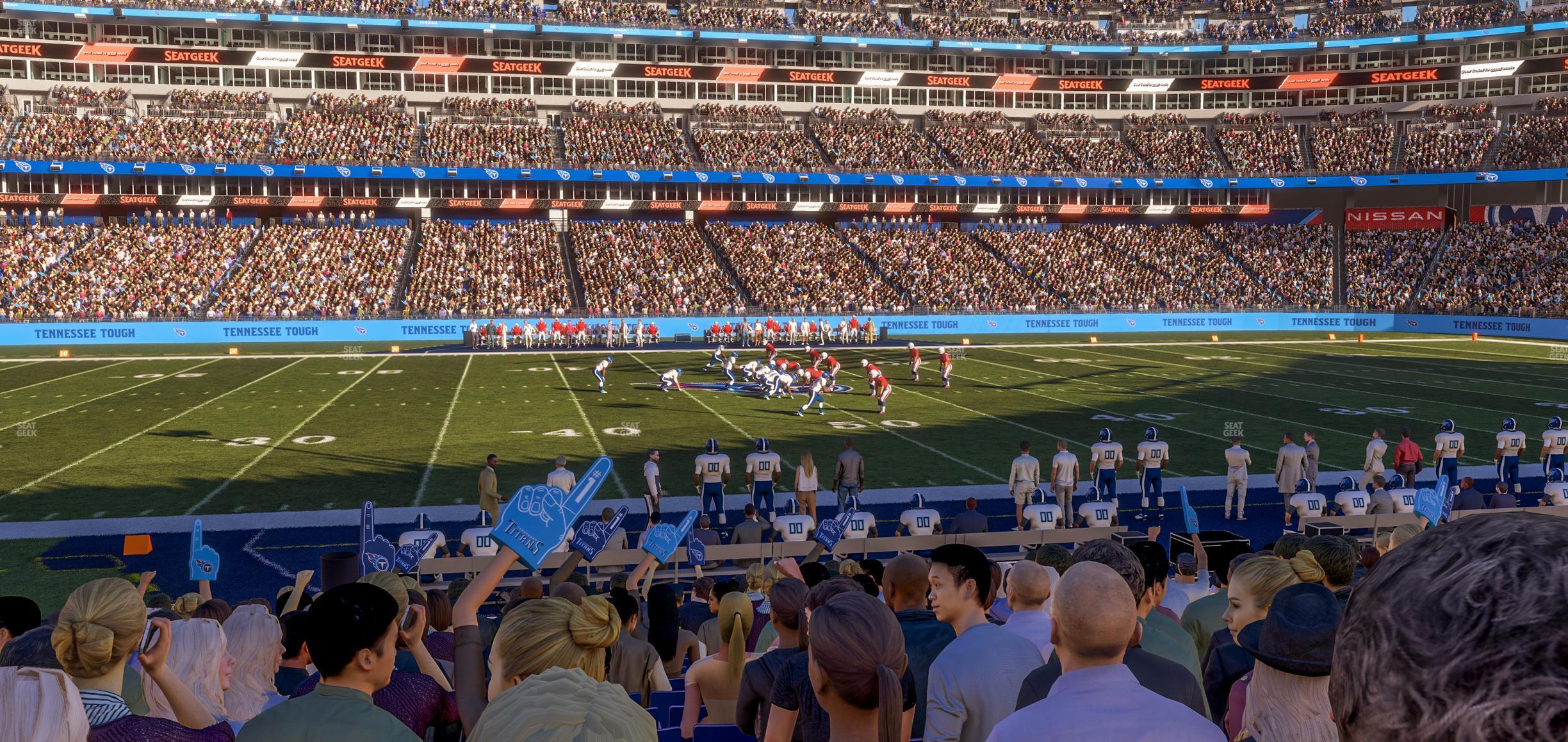 Seating view for Nissan Stadium Section 136