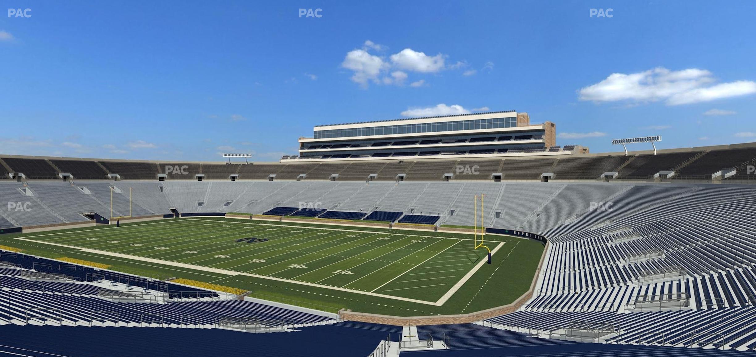 Seating view for Notre Dame Stadium Section 124