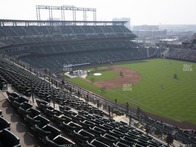 Seating view for Coors Field Section Upper 315