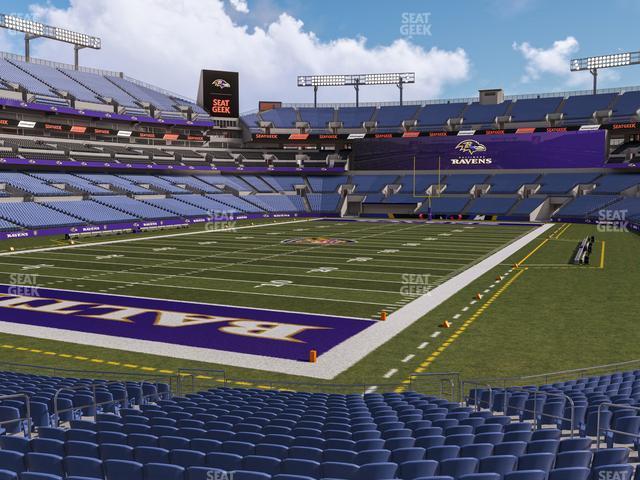 Seating view for M&T Bank Stadium Section 136